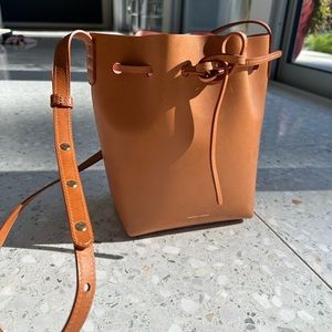 Mansur Gavriel Mini Bucket Bag - Camel color